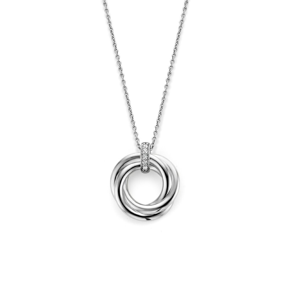 Ti Sento Ti Sento 3972ZI/42, Collier Zilver