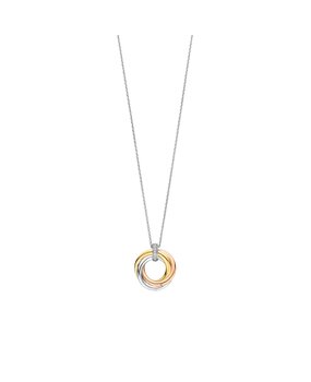 Ti Sento Ti Sento 3972ZT/42, Collier zilver verguld