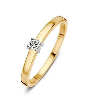 Excellent Jewelry Excellent RH416850-56, Ring Solitair Briljant 14 krt geelgoud