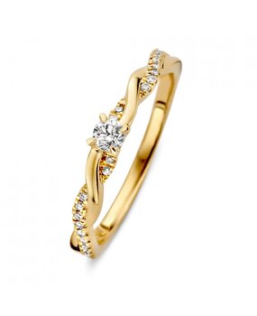 Excellent Jewelry Excellent RX117276-56, Ring fantasie briljant 14 krt geelgoud