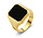 Excellent RE131031-63, Zegelring met onyx 14 krt geelgoud