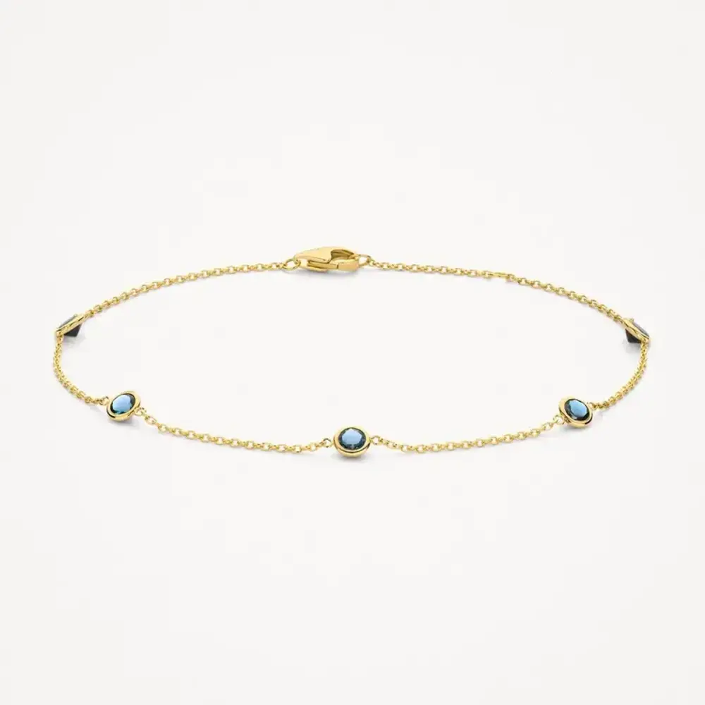 Blush Blush 2268YLB, Armband 14krt geelgoud met london blue topaas