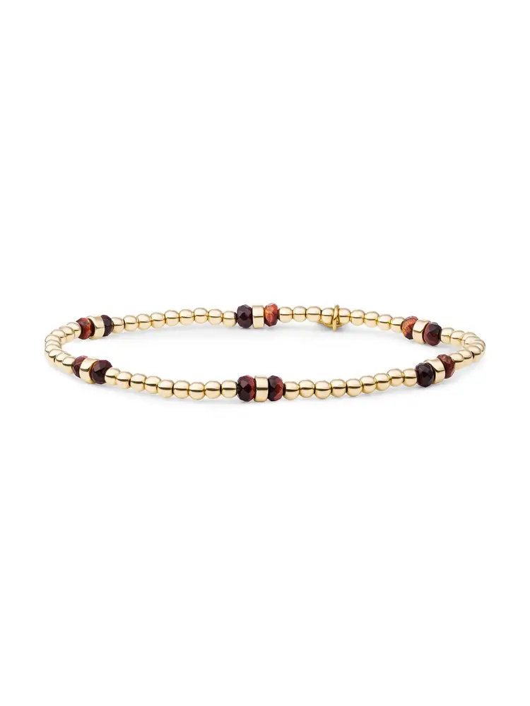 Sparkling Jewels Sparkling Jewels SBG-GEM16-MIX-DBFCTRDL, Kralenarmband red tiger eye