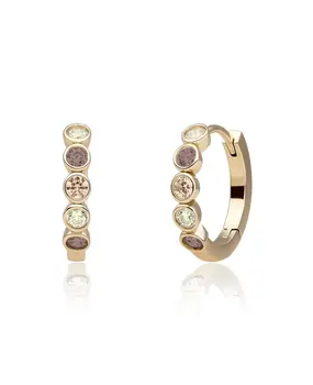 Sparkling Jewels Sparkling Jewels EAG35-MULTI03, Creolen zilver verguld