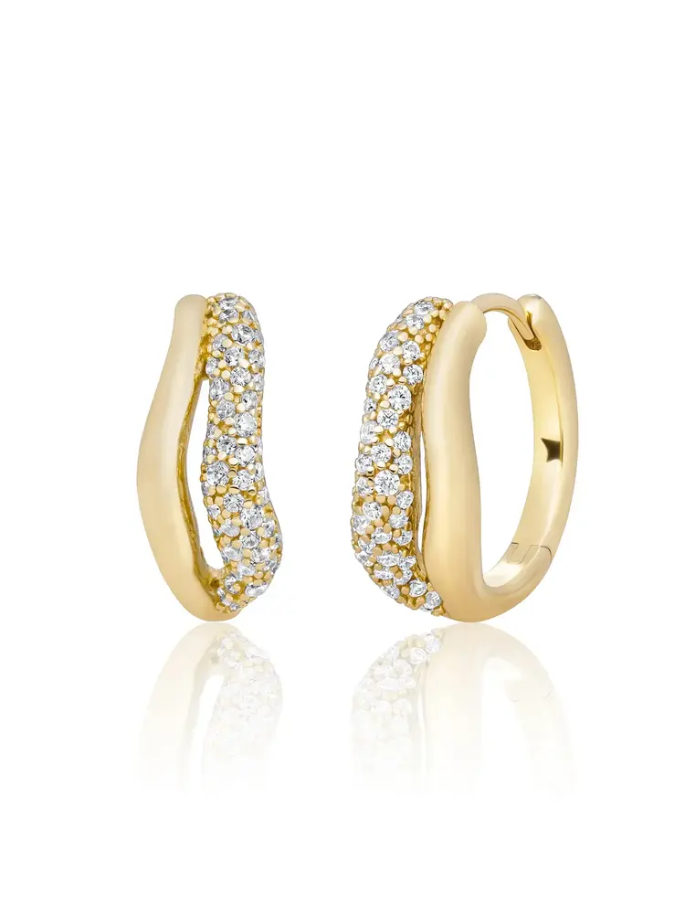 Sparkling Jewels Sparkling Jewels EAG49, Creolen zilver verguld