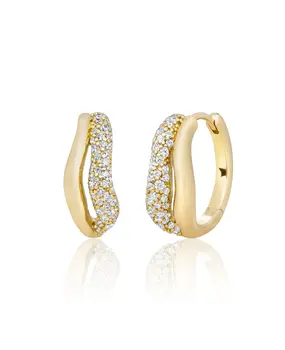 Sparkling Jewels Sparkling Jewels EAG49, Creolen zilver verguld