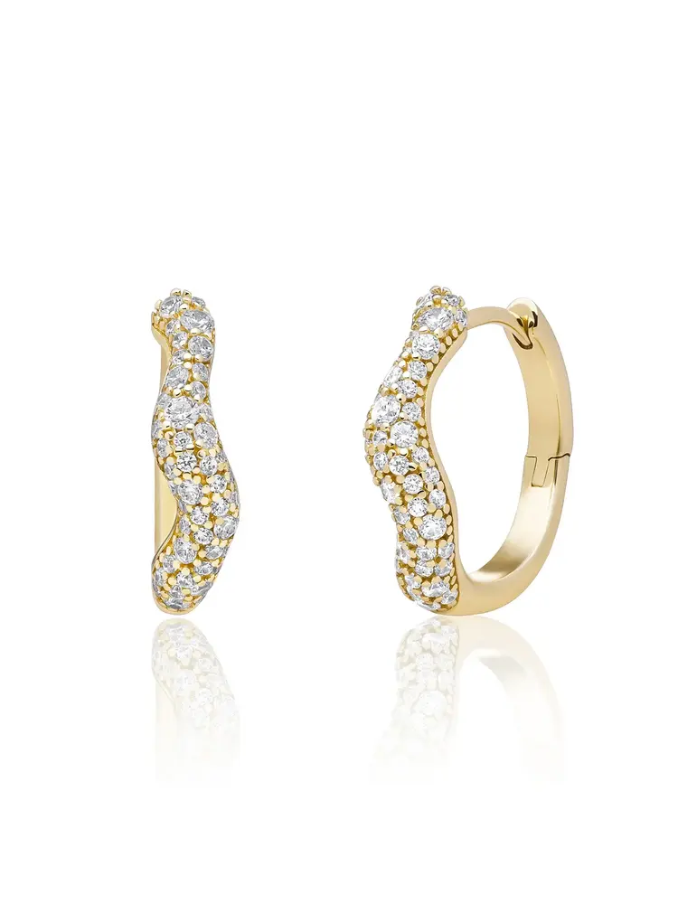 Sparkling Jewels Sparkling Jewels EAG48, Creolen zilver verguld