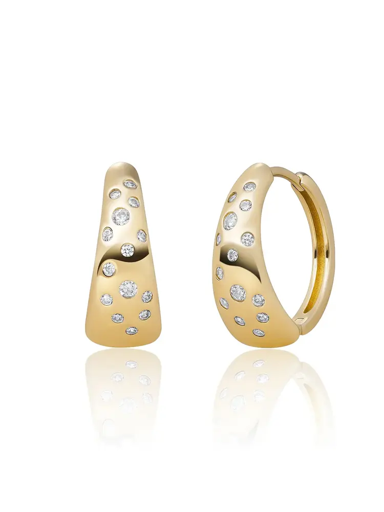Sparkling Jewels Sparkling Jewels EAG52, Creolen zilver verguld