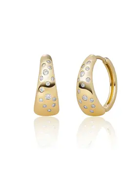 Sparkling Jewels Sparkling Jewels EAG52, Creolen zilver verguld