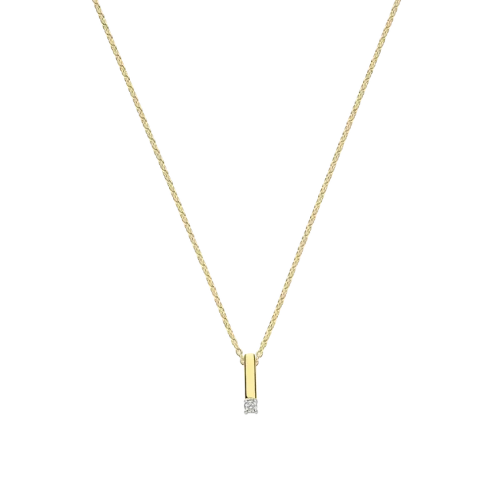 Ti Sento Ti Sento 34131ZY/42, Collier zilcer verguld