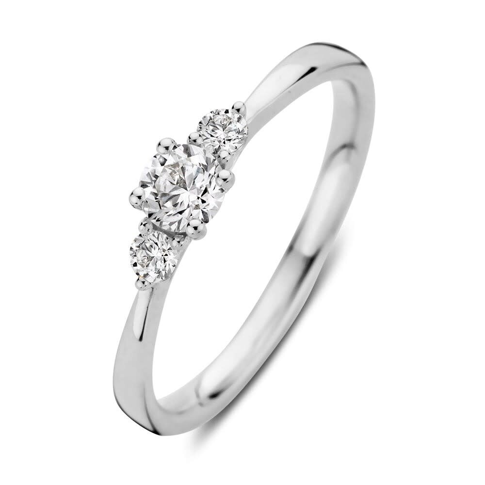 Aurore Aurore RA25600037-53, Ring Alix 14krt witgoud met LABgrown Diamant