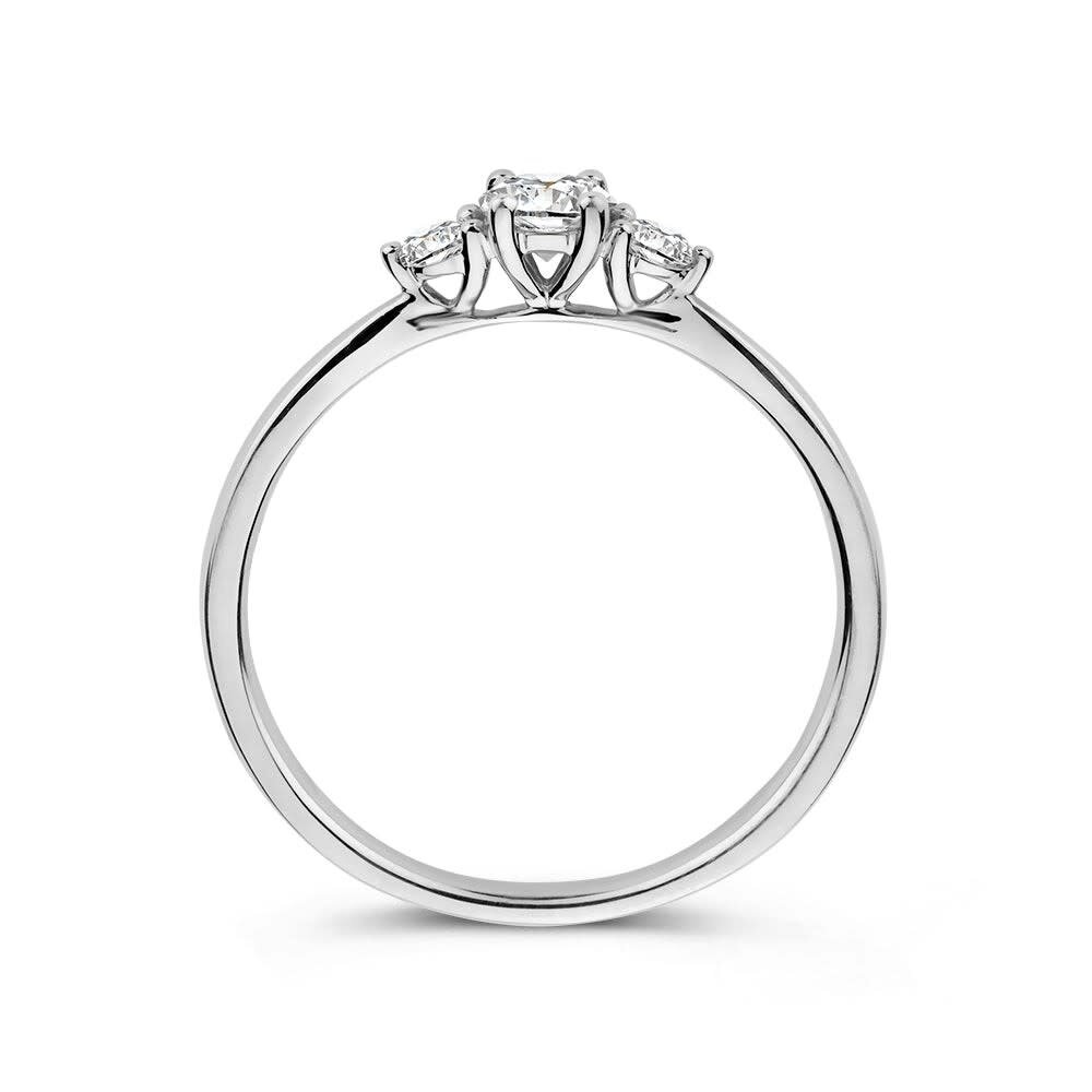 Aurore Aurore RA25600037-53, Ring Alix 18krt witgoud met LABgrown Diamant