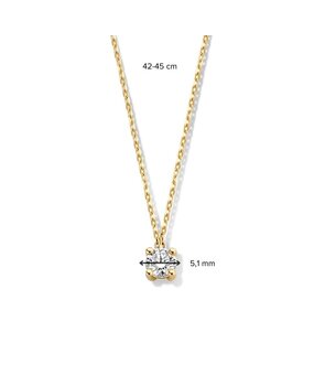 Aurore Aurore CA15010050, Collier Olivia 18krt geelgoud met LABgrown Diamant