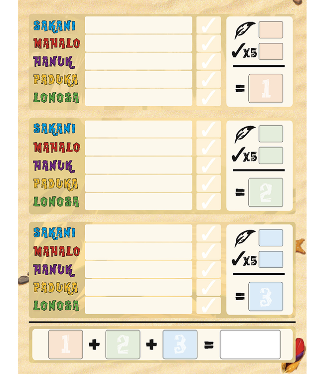 Samoa - Extra Scoreblokken (NL) - Accessoires