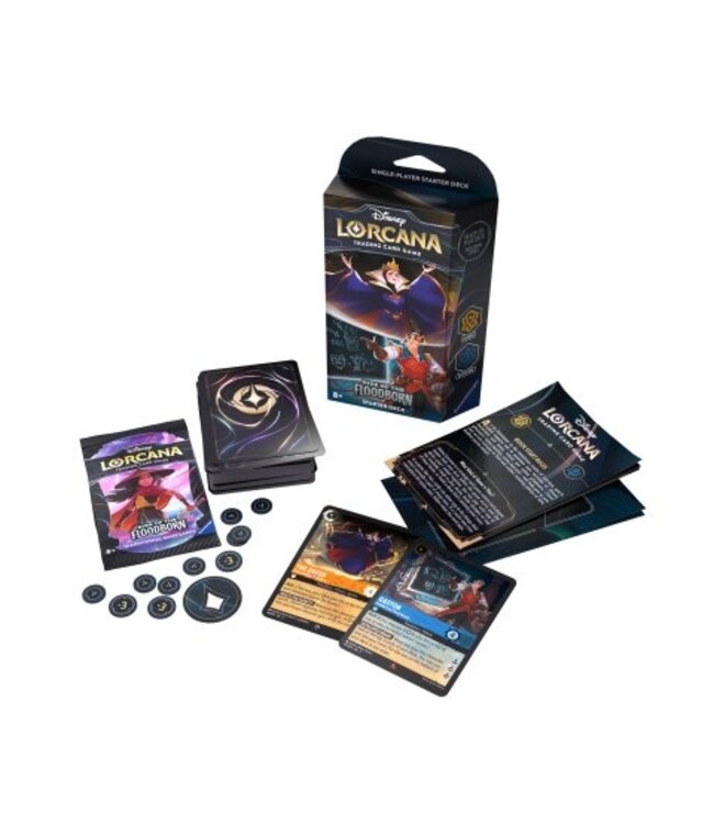 Disney Lorcana: Rise of the Floodborn - Starter Deck (The Queen & Gaston)