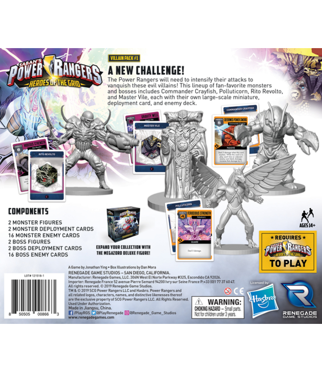 Power Rangers: Heroes of the Grid - Villain Pack #1 - Brettspiel