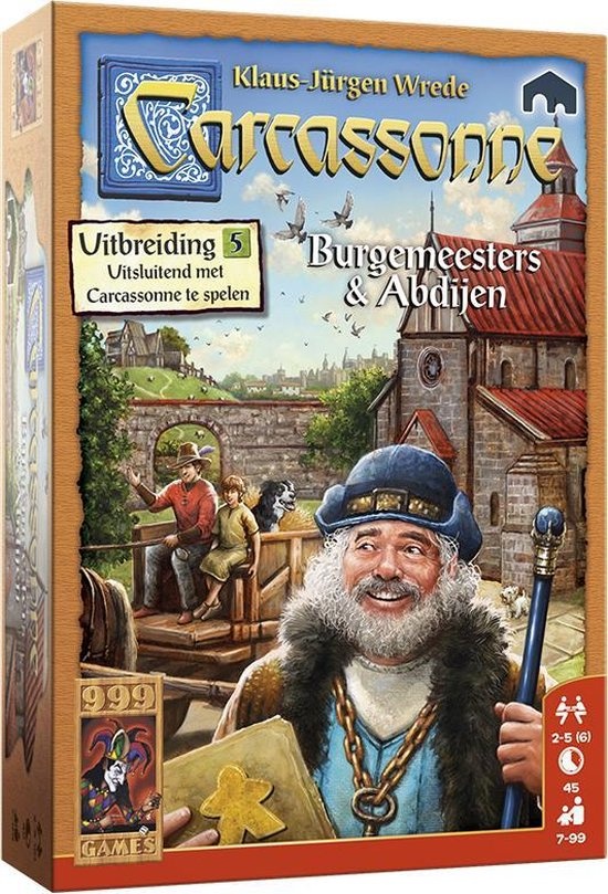 999 Games Carcassonne: Burgemeesters &amp; Abdijen (NL) afbeelding
