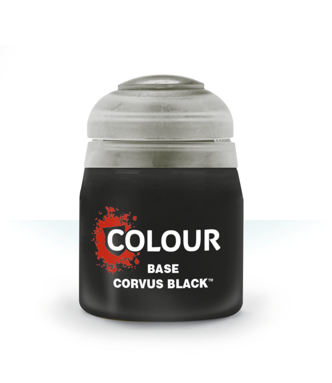 Citadel Colour Base: Corvus Black (12ml) - Miniature Paint