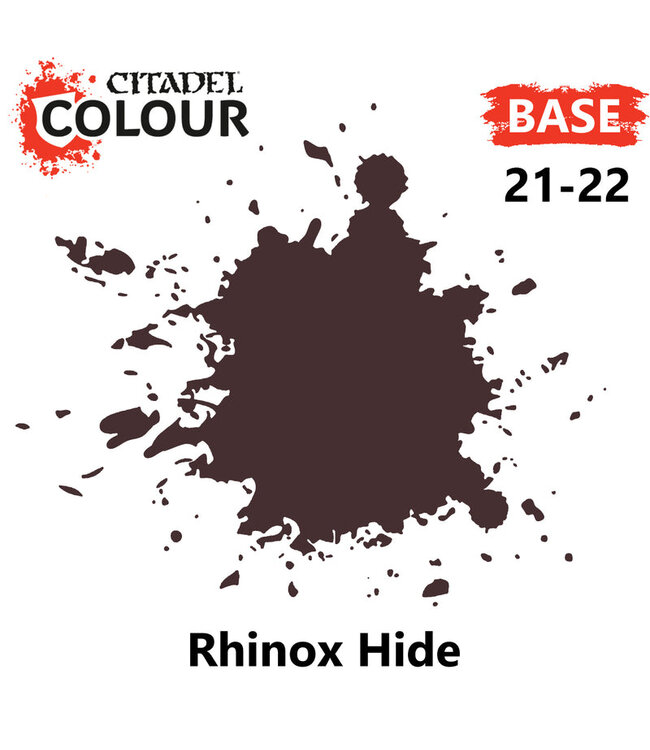 Citadel Colour Base: Rhinox Hide (12ml) - Miniature Paint