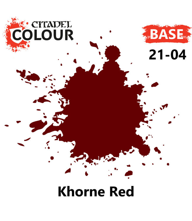 Citadel Colour Base: Khorne Red (12ml) - Miniature Paint