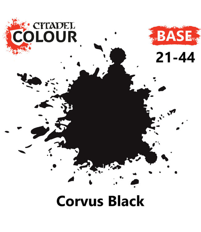 Citadel Colour Base: Corvus Black (12ml) - Miniature Paint