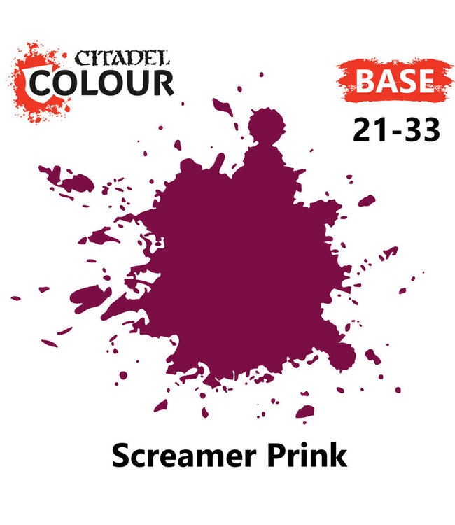 Citadel Colour Base: Screamer Pink (12ml) - Miniature Paint