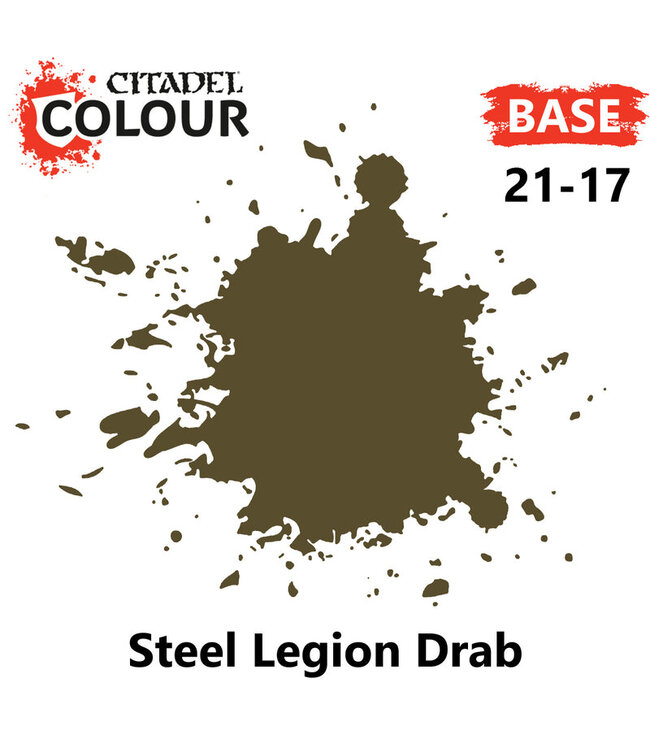 Citadel Colour Base: Steel Legion Drab (12ml) - Miniature Paint