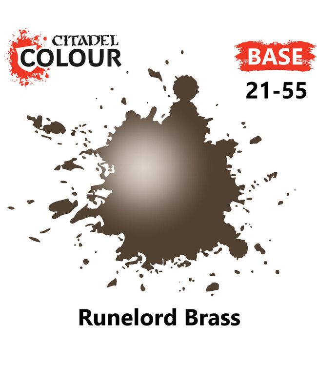 Citadel Colour Base: Runelord Brass (12ml) - Miniature Paint