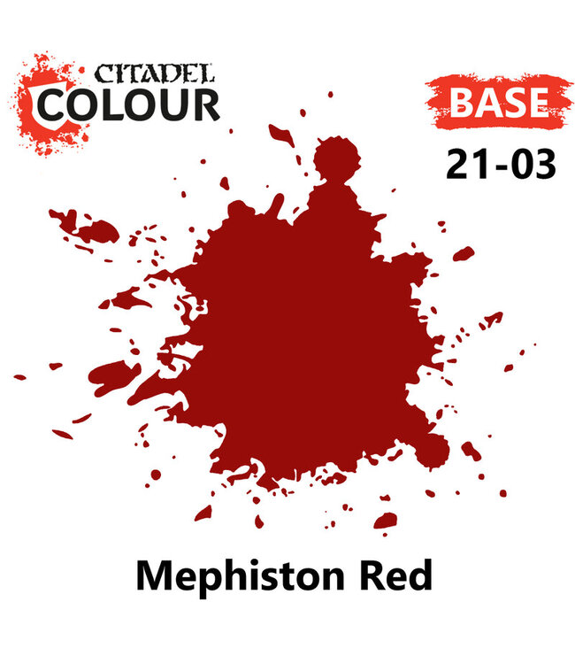 Citadel Colour Base: Mephiston Red (12ml)- Miniature Paint