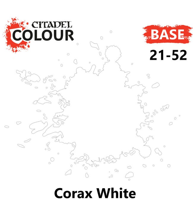 Citadel Colour Base: Corax White (12ml) - Miniature Paint