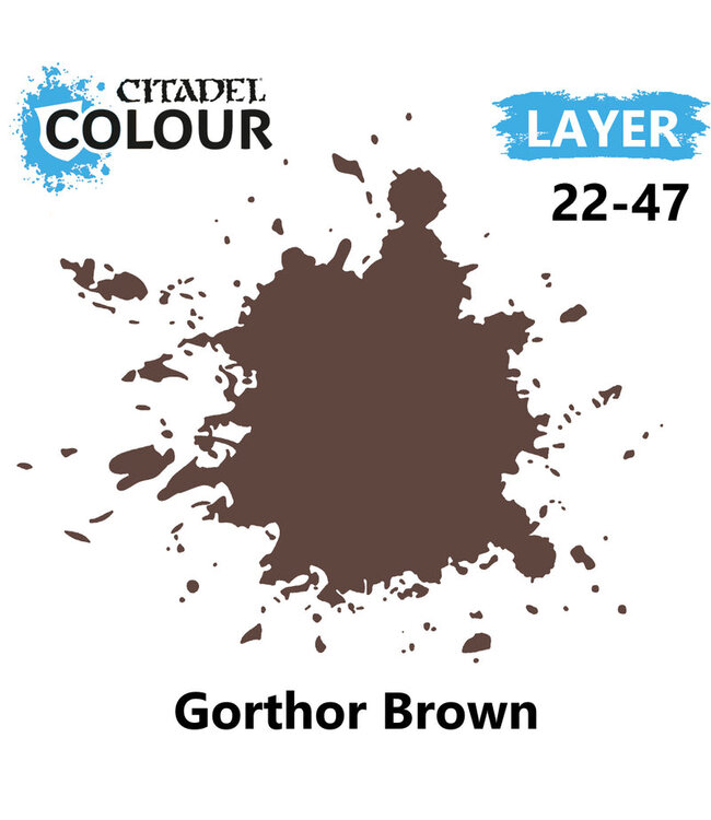 Citadel Colour Layer: Gorthor Brown (12ml) - Miniature Paint