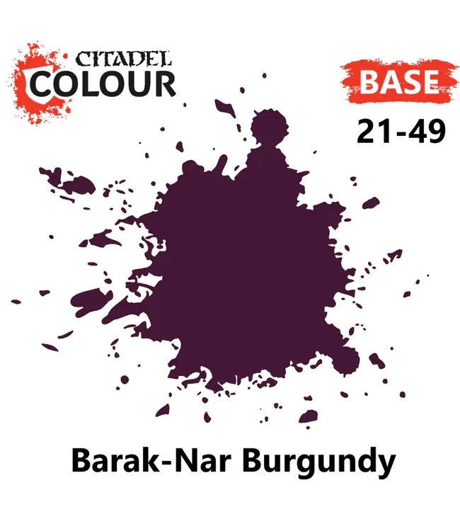 Citadel Colour Base: Barak-Nar Burgundy (12ml) - Miniature Paint