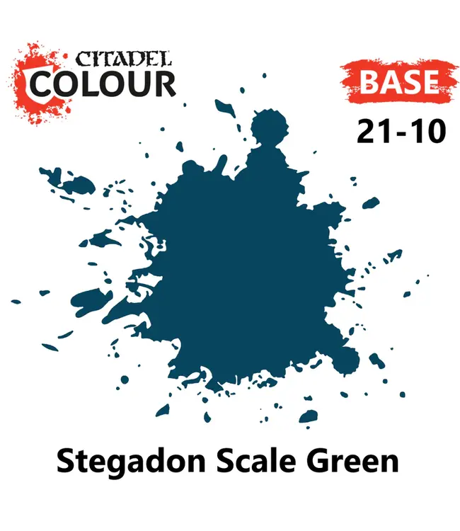 Citadel Colour Base: Stegadon Scale Green (12ml) - Miniature Paint