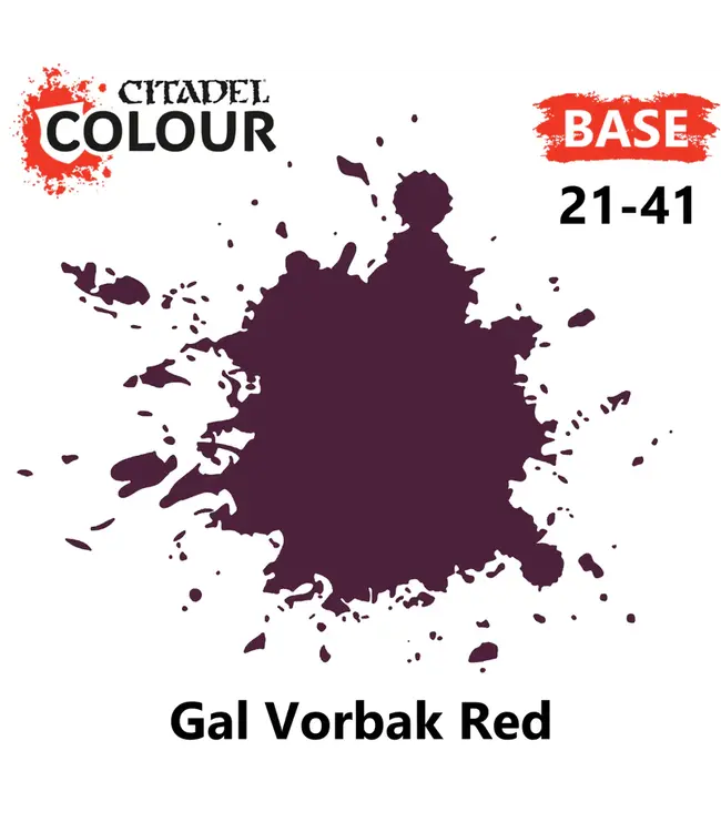 Citadel Colour Base: Gal Vorbak Red (12ml) - Miniature Paint