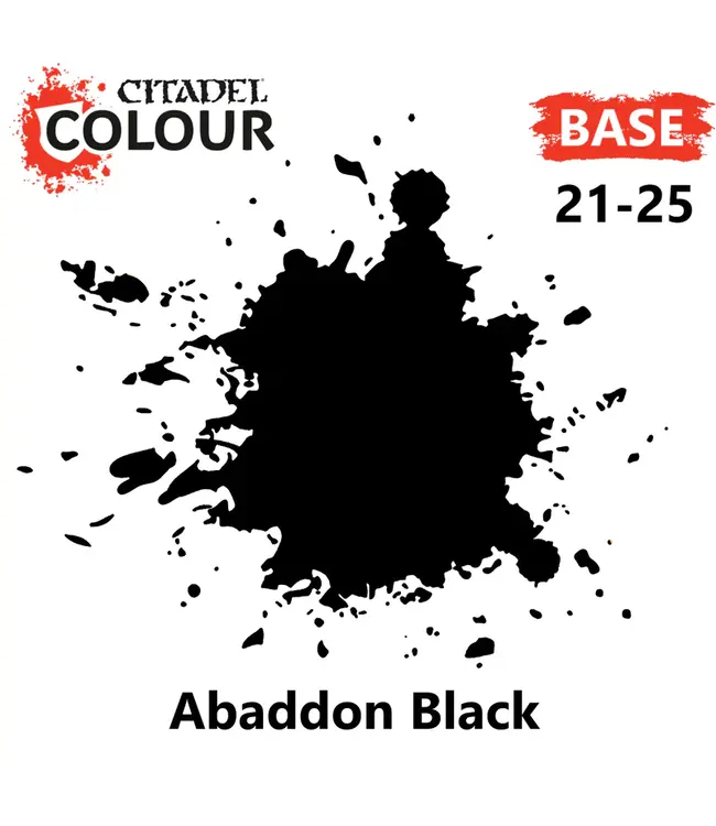 Citadel Colour Base: Abaddon Black (12ml) - Miniature Paint