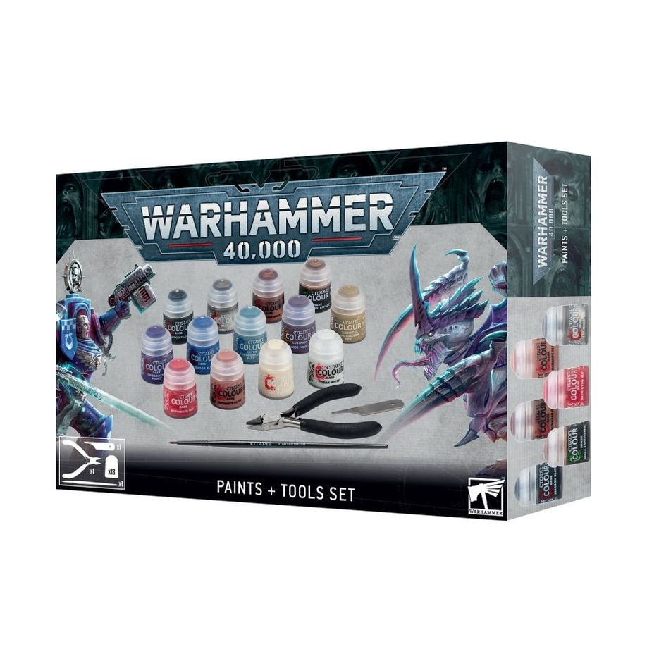 Citadel Miniatures Warhammer 40,000 - Paints + Tools Set afbeelding