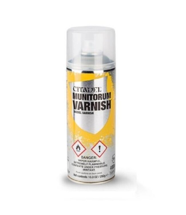Citadel Colour Spray: Munitorum Varnish (400ml) - Miniature Paint