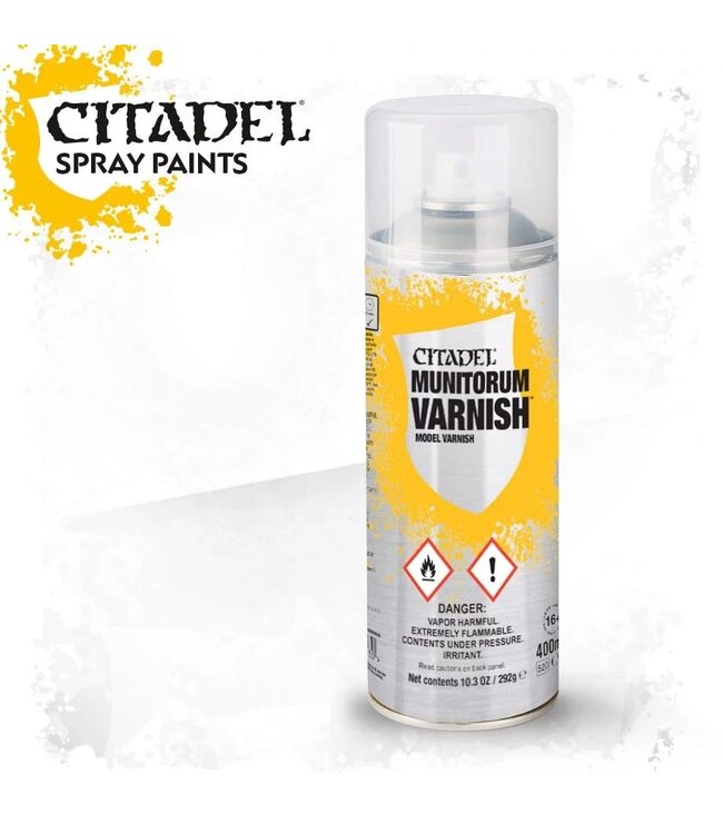 Citadel Colour Spray: Munitorum Varnish (400ml) - Miniature Paint