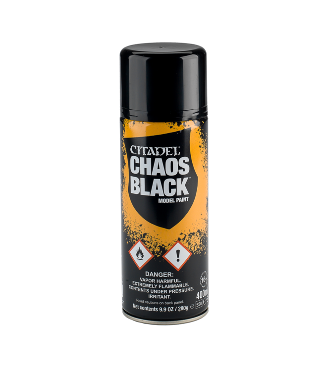 Citadel Colour Spray: Chaos Black (400ml) - Miniature Paint