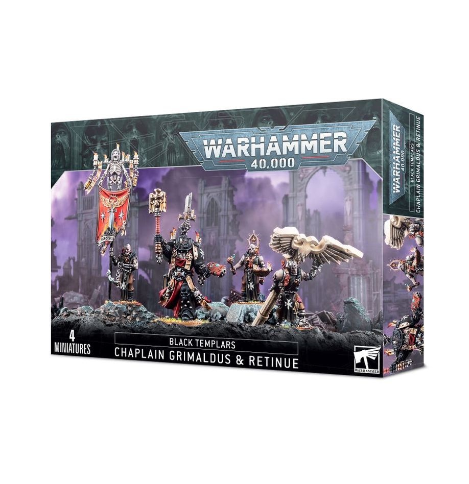 Citadel Miniatures Black Templars: Chaplain Grimaldus & Retinue