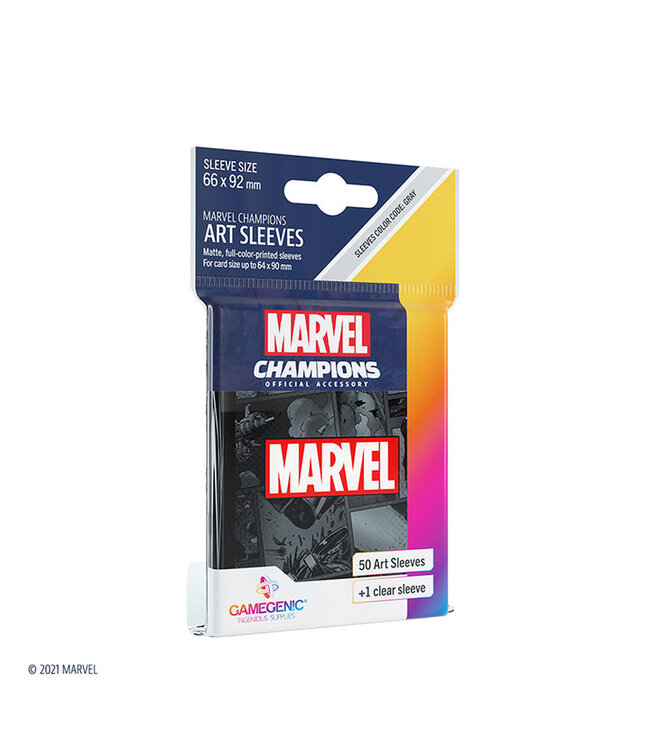 Marvel Champions - Sleeves: Marvel Black (50 Stück) - Zubehör