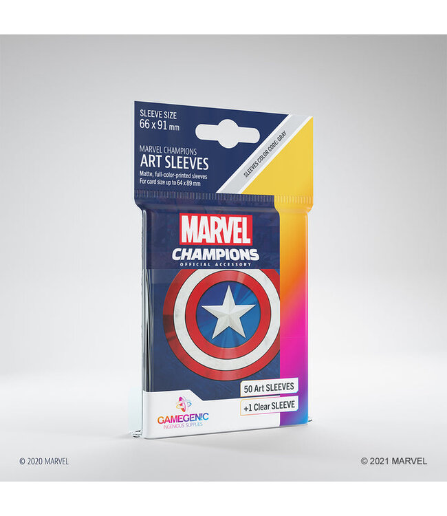 Marvel Champions - Sleeves: Captain America (50 stuks) - Accessoires
