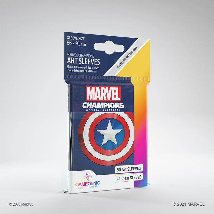 Gamegenic Marvel Champions - Sleeves: Captain America (50 stuks) afbeelding