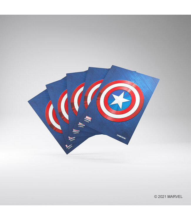 Marvel Champions - Sleeves: Captain America (50 stuks) - Accessoires