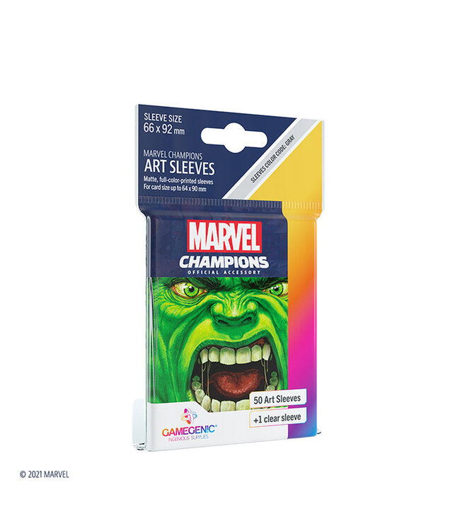 Marvel Champions - Sleeves: Hulk (50 Stück) - Zubehör