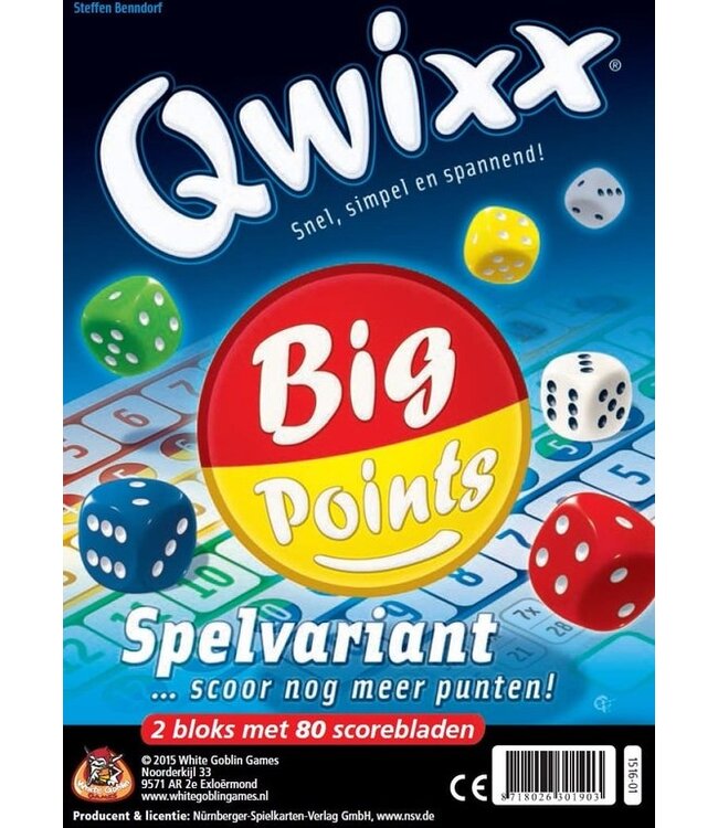 Qwixx: Big Points (NL)  - Accessoires