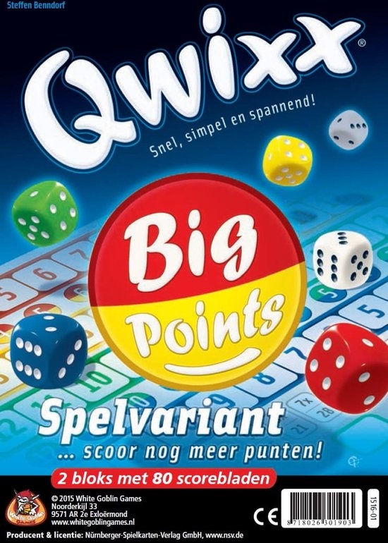 White Goblin Games Qwixx: Big Points (NL)