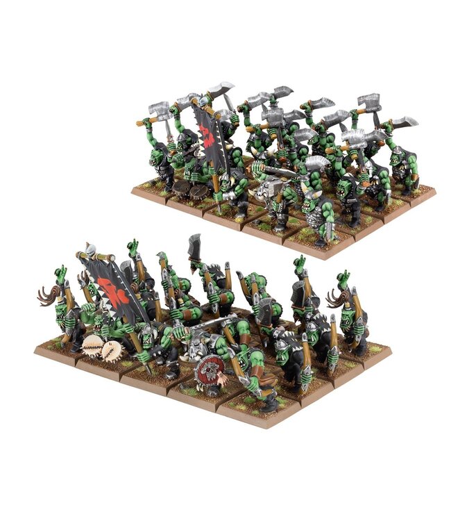 Warhammer The Old World - Orc & Goblin Tribes: Orc Boyz & Orc Arrer Boyz Mobs