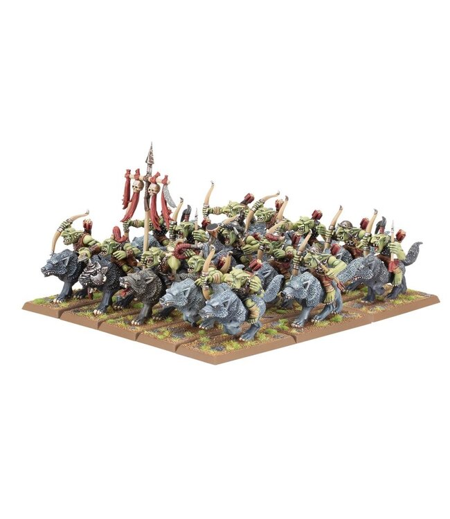Warhammer The Old World - Orc & Goblin Tribes: Goblin Wolf Rider Mob