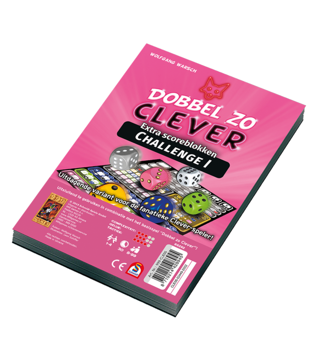 999 Games Dobbel zo Clever: Challenge 1 - Extra Scoreblokken (NL)